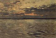 Levitan, Isaak Lake evening painting